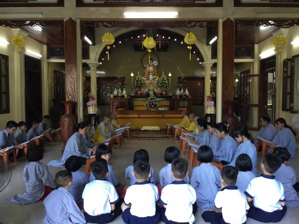 Mùa hè các em theo quý sư tu tập